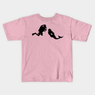 Mermaid ans Scuba Diver Kids T-Shirt